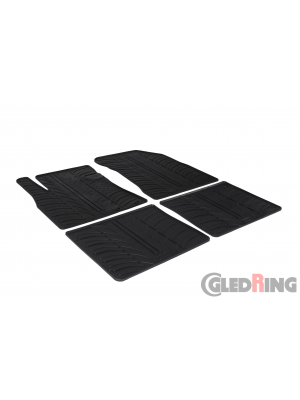 Original Gledring Passform Fußmatten Gummimatten 4 Tlg.+Fixing - Nissan Note 2013->